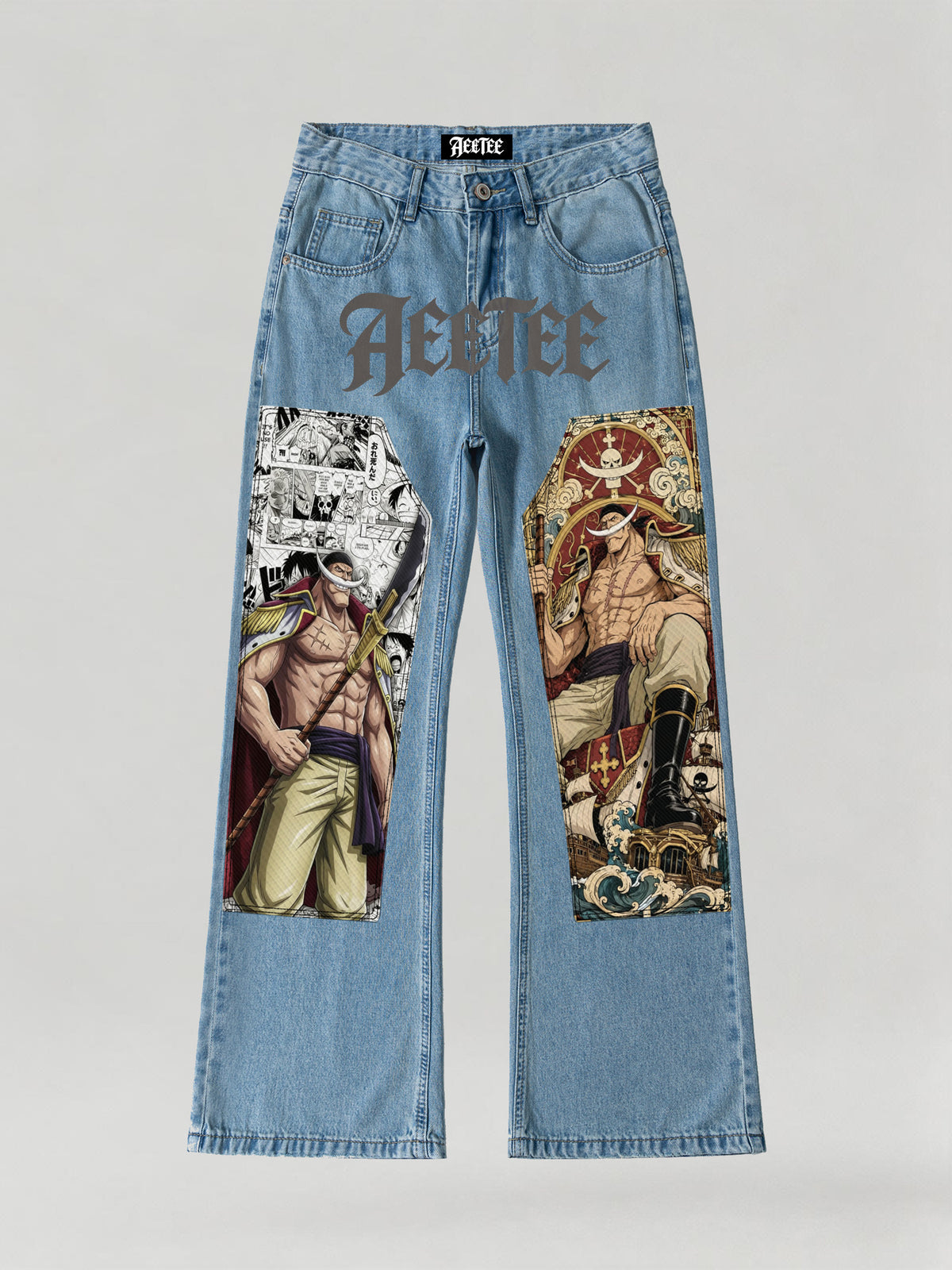 Anime Whitebeard Edward Newgate Flare Jeans