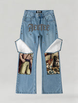 Anime Whitebeard Edward Newgate Flare Jeans