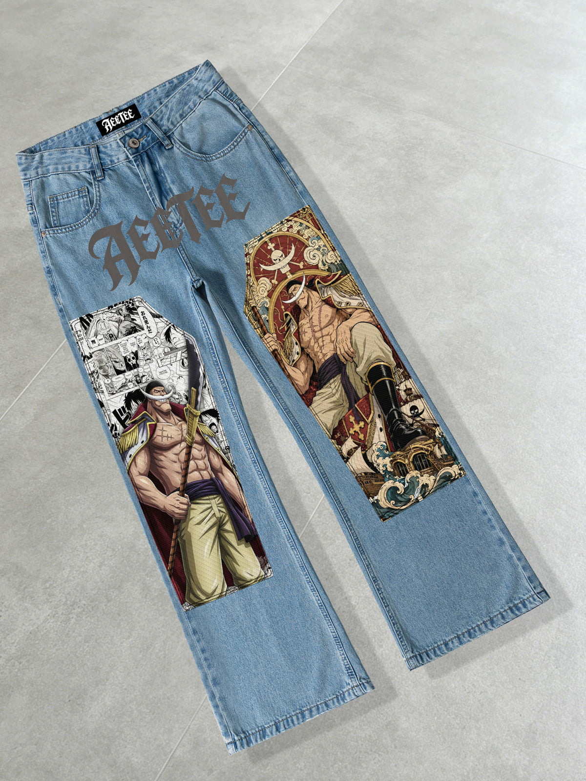 Anime Whitebeard Edward Newgate Flare Jeans