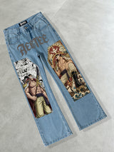 Anime Whitebeard Edward Newgate Flare Jeans