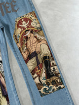 Anime Whitebeard Edward Newgate Flare Jeans