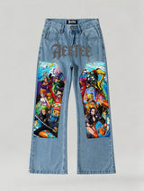 One Piece Anime Bootcut Flare Jeans
