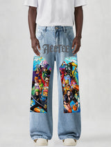 One Piece Anime Bootcut Flare Jeans