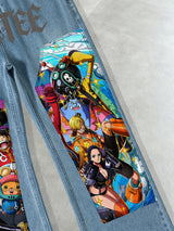 One Piece Anime Bootcut Flare Jeans