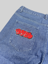AeeteeJeans Embroidery Baggy Jorts