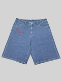 AeeteeJeans Embroidery Baggy Jorts