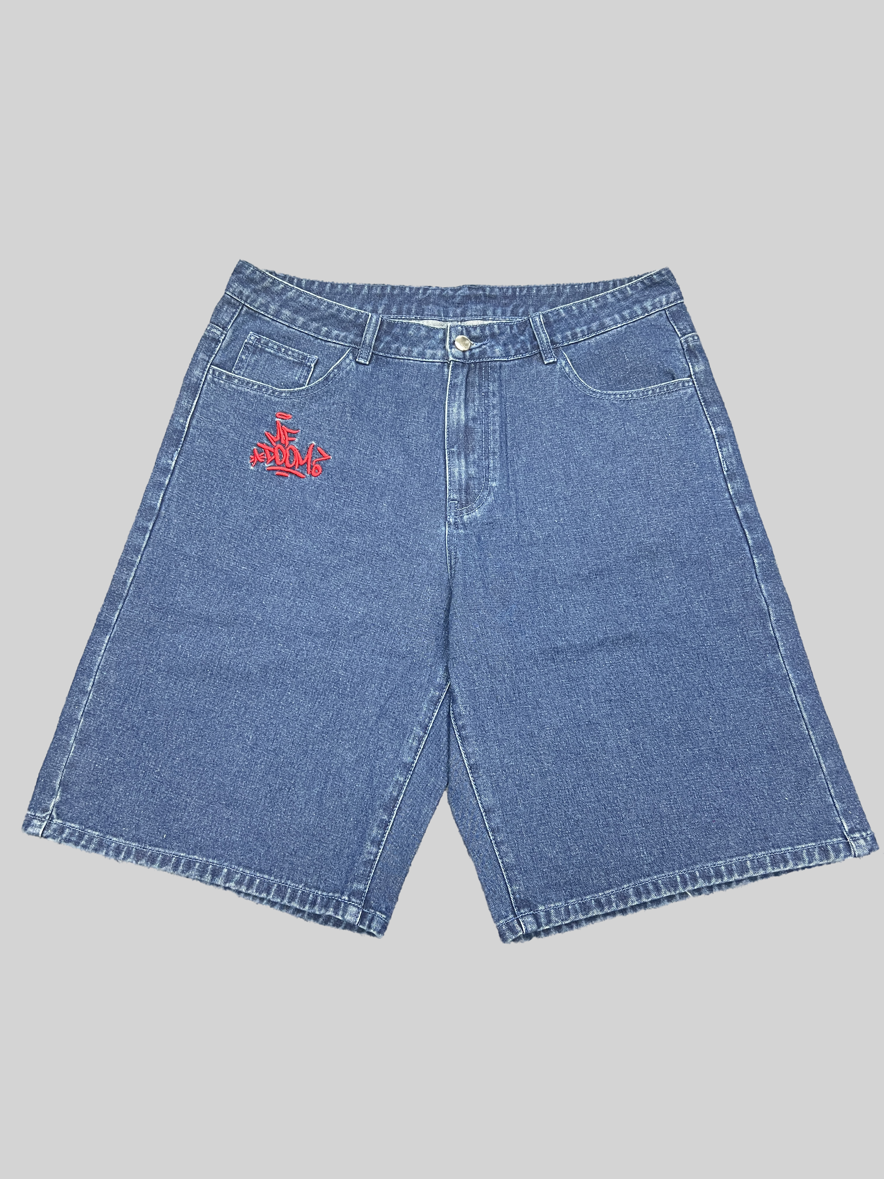 AeeteeJeans Embroidery Baggy Jorts