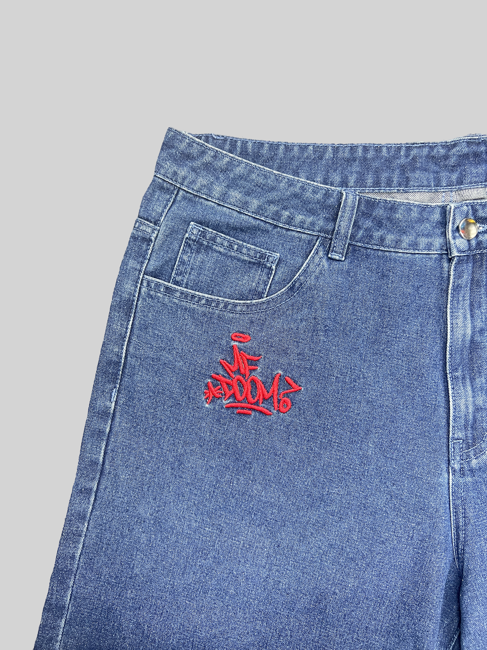 AeeteeJeans Embroidery Baggy Jorts