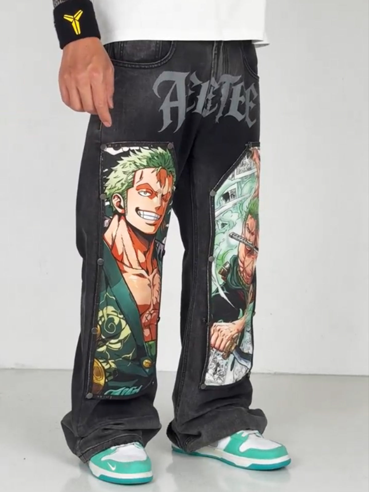Roronoa Zoro snap-on patch Denim