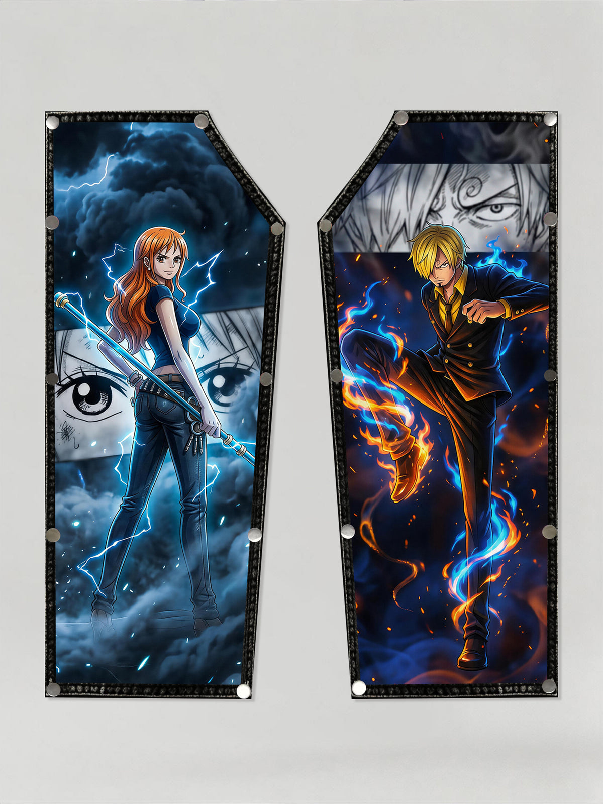 Nami & Sanji anime Snap-On Patches