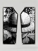 Luffy Black White Comics Print Patches