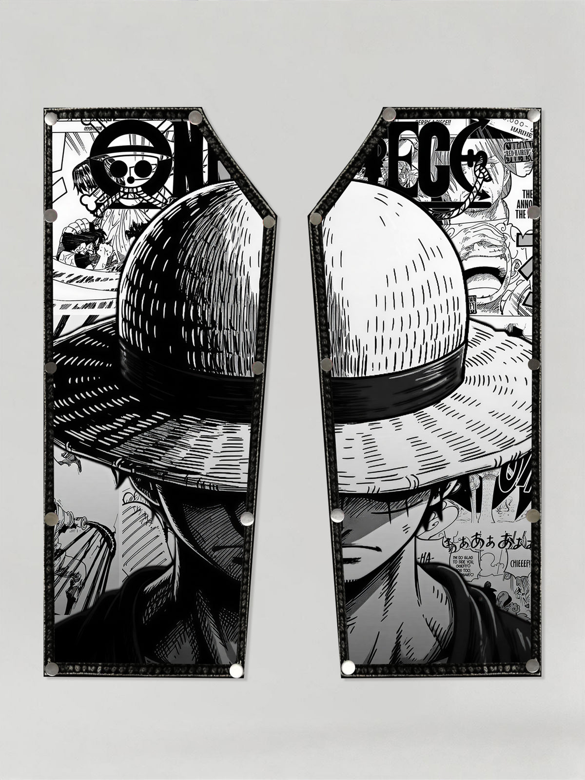 Luffy Black White Comics Print Patches