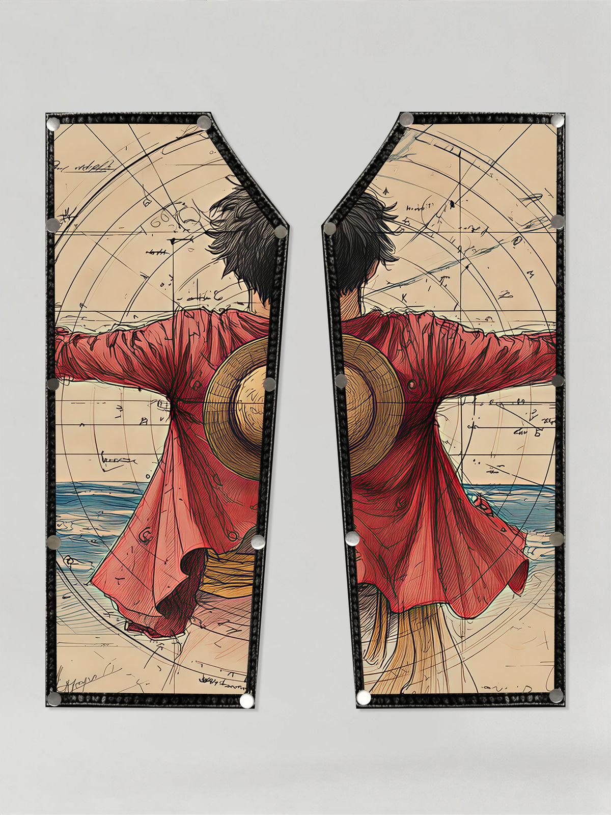 Classic D.Luffy Back View DTG print Patches