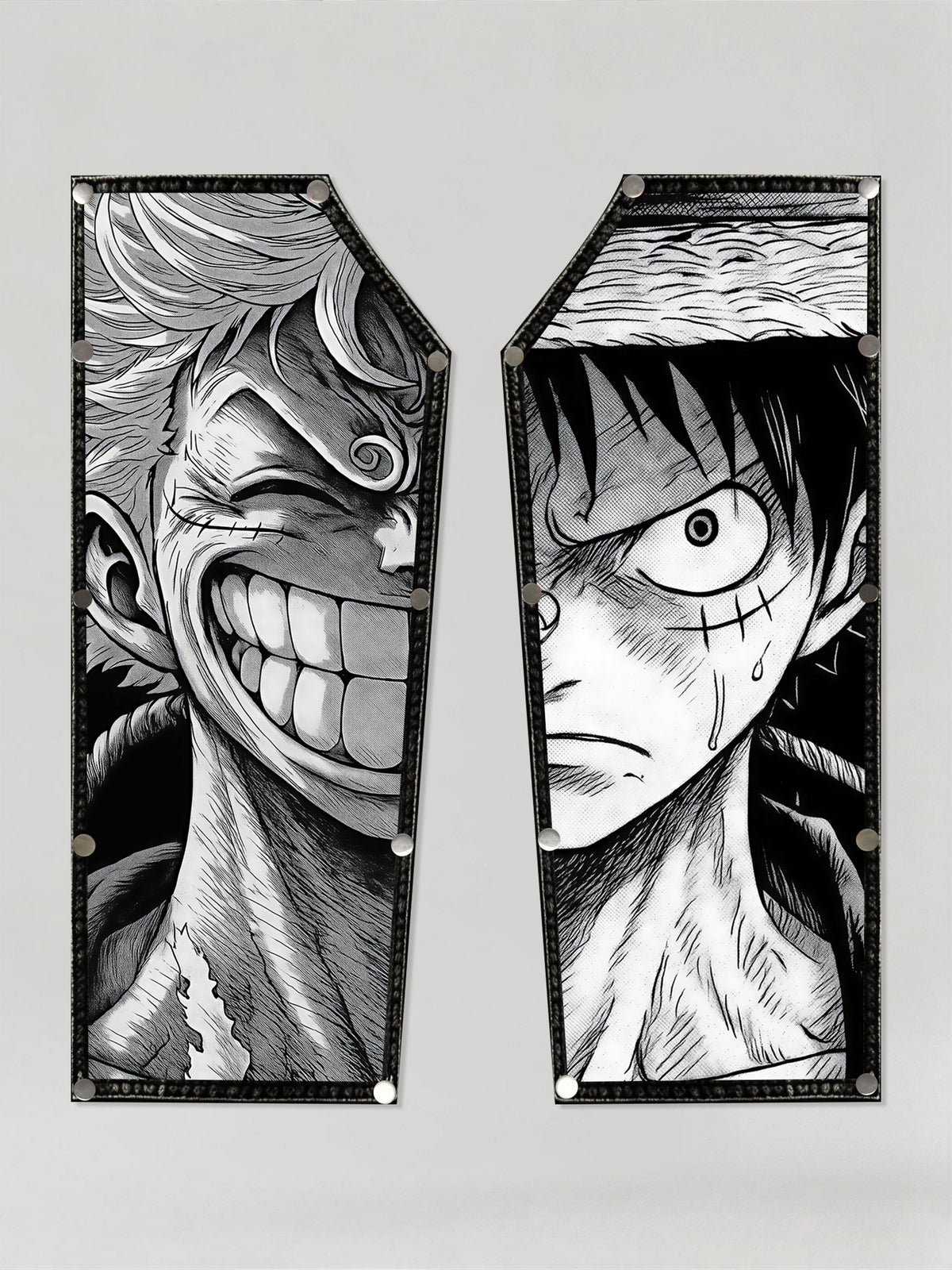 D.Luffy Black White Comics Denim Patches