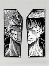 D.Luffy Black White Comics Denim Patches