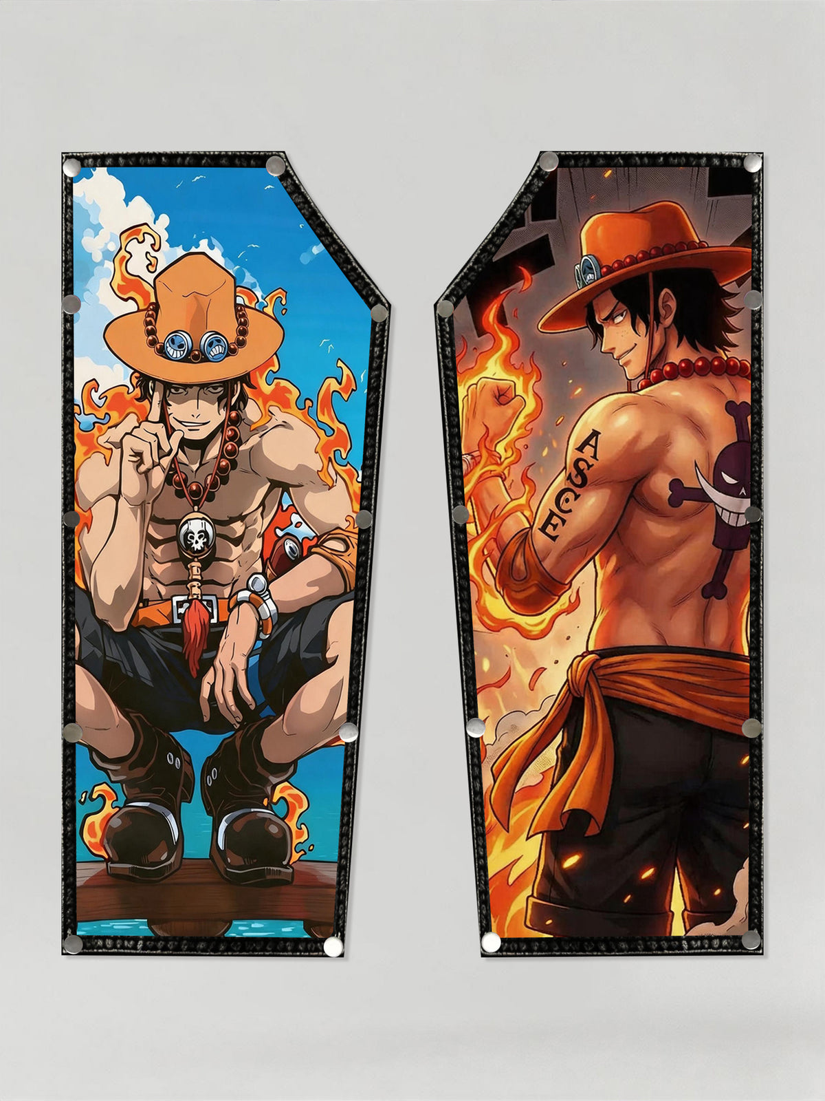 One Piece Portgas D. Ace snap-on Patches