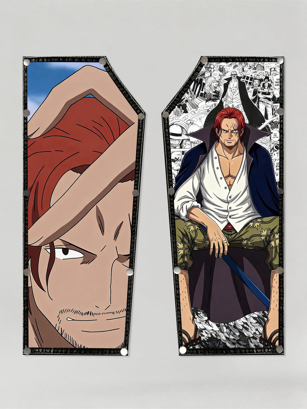 Anime Shanks red hair cotton snap-on Patches