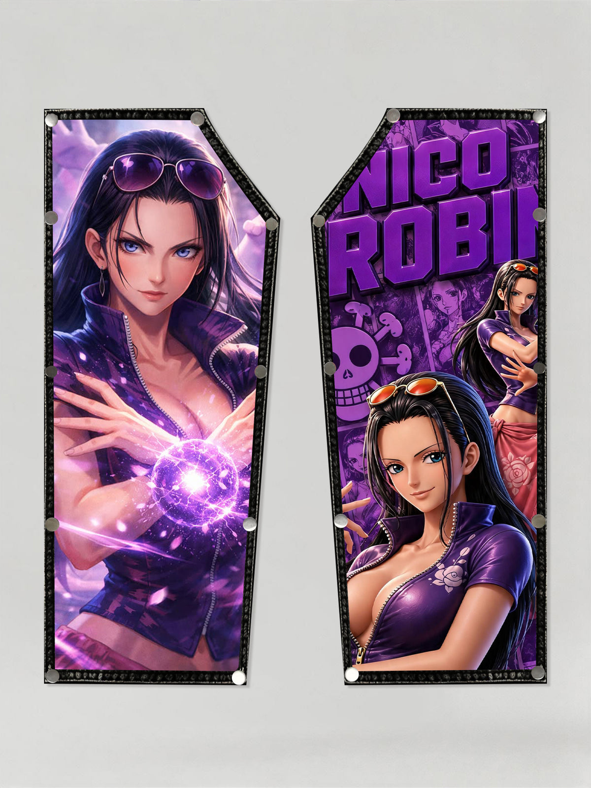 One Piece Nico Robin Purple Outfit Patches