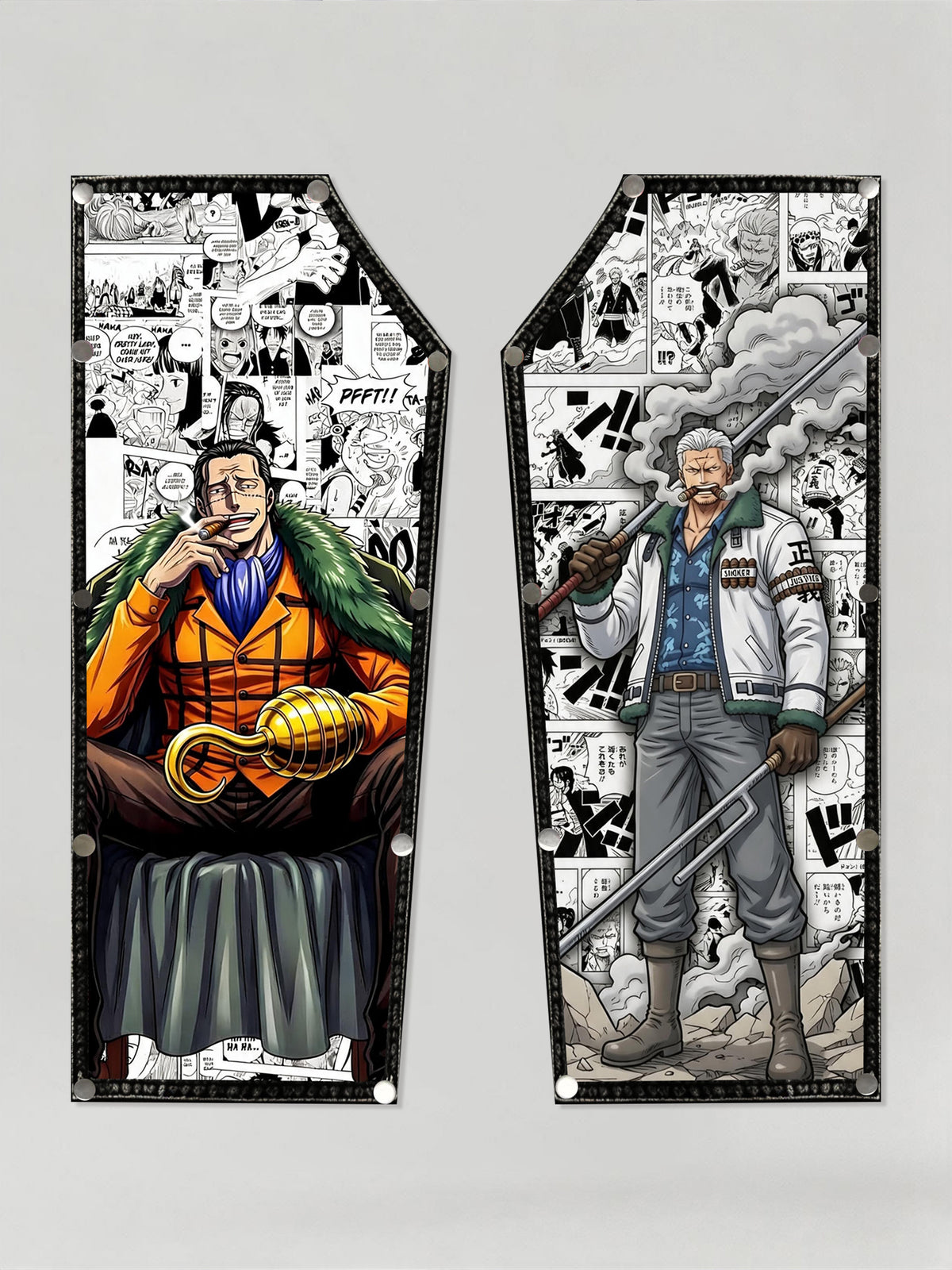 One Piece Anime Crocodile & Smoker Patches