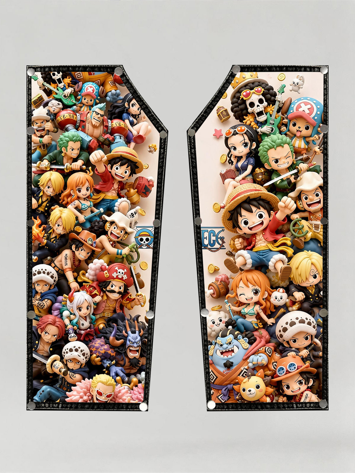 One Piece Full Crew Chibi 3D Style Denim Patch