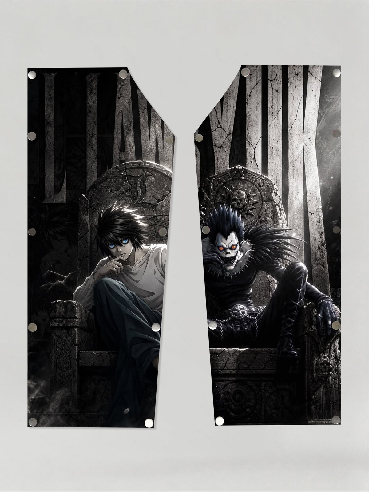 Anime Death Note L & Ryuk Snap-on Patches