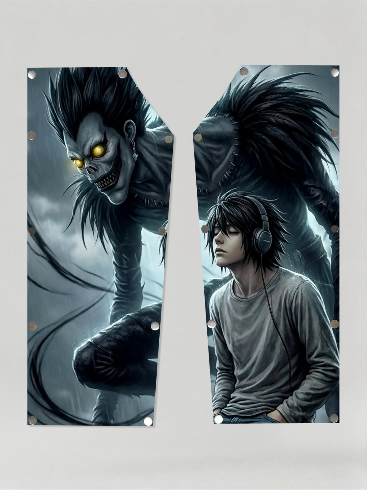 Death Note L & Ryuk Snap-on detachable Patches
