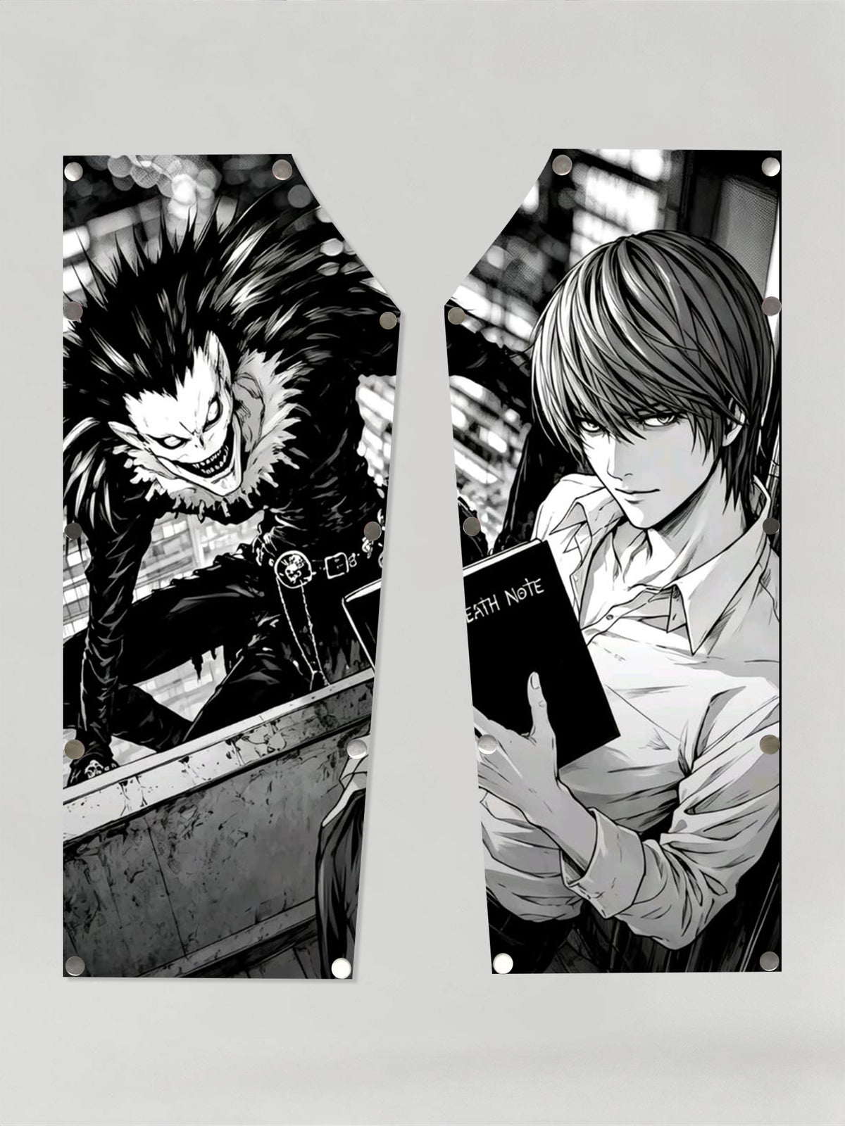 Ryuk & Light Yagami Black/White Cartoon Patch