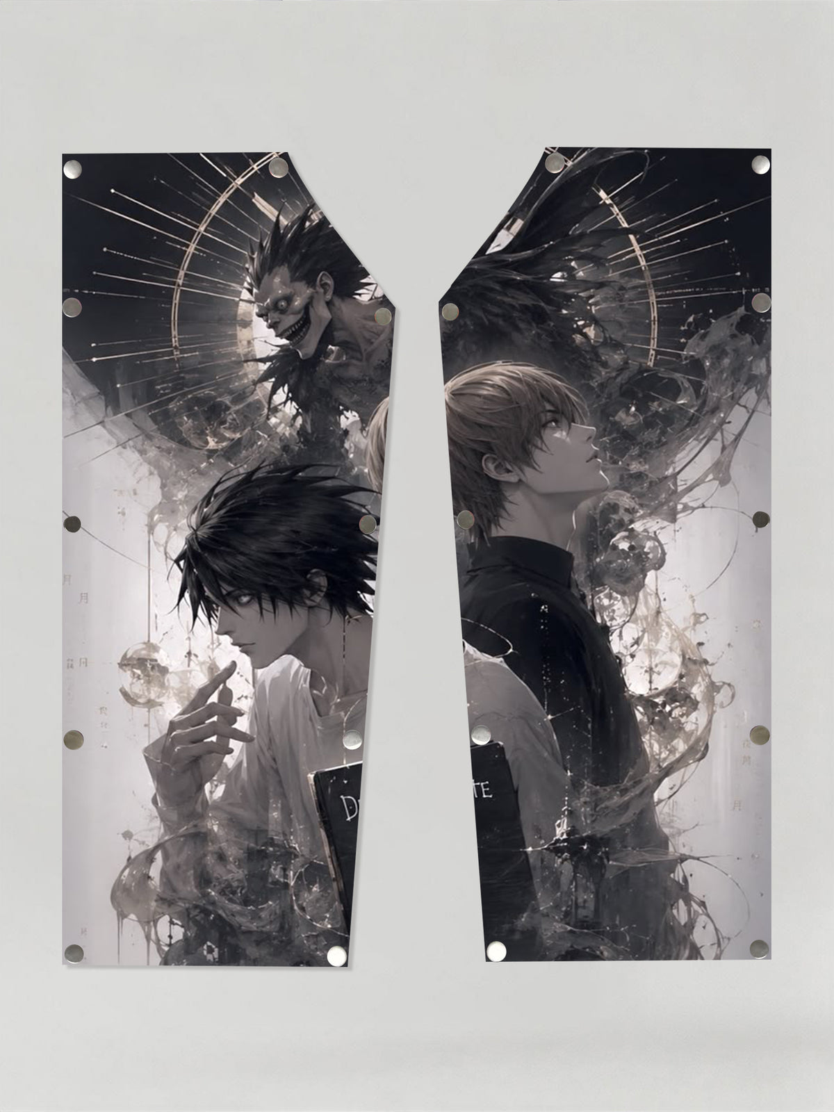 Death Note Dark ink-wash art style Patches