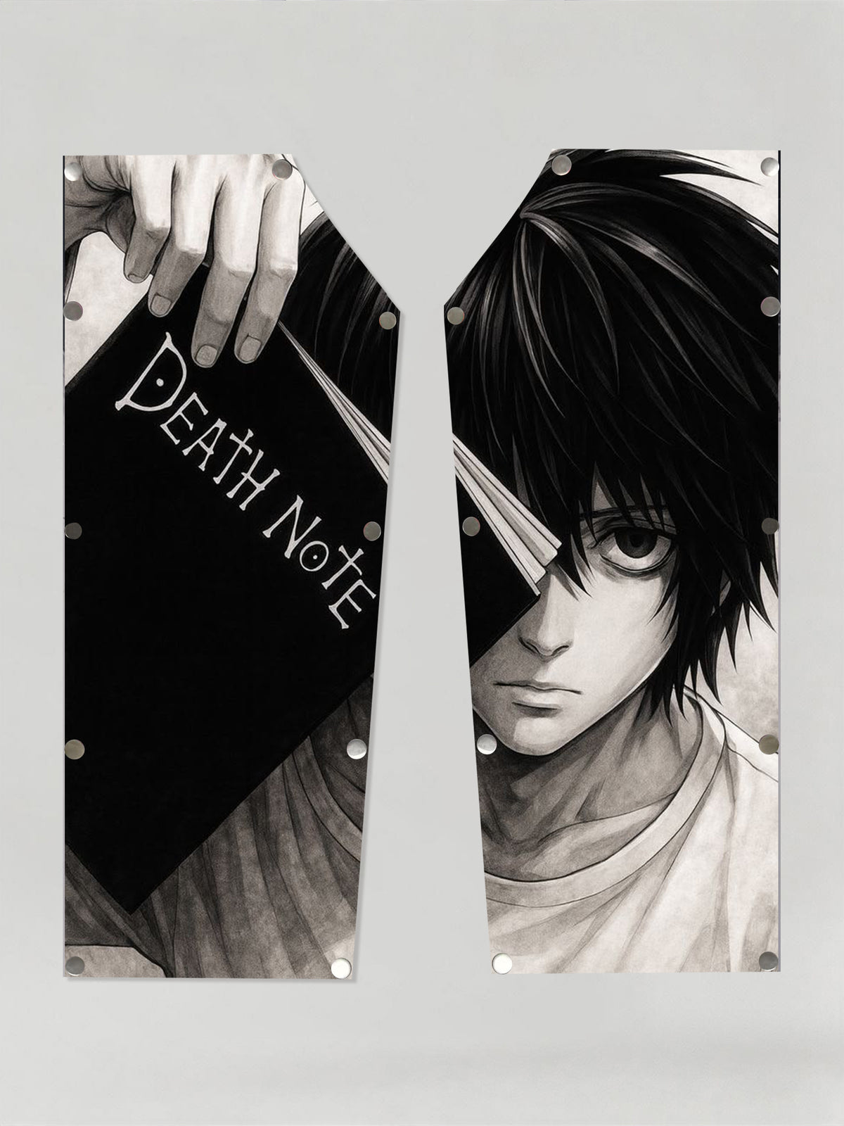 Anime L·Lawliet Black/White illustration Patches