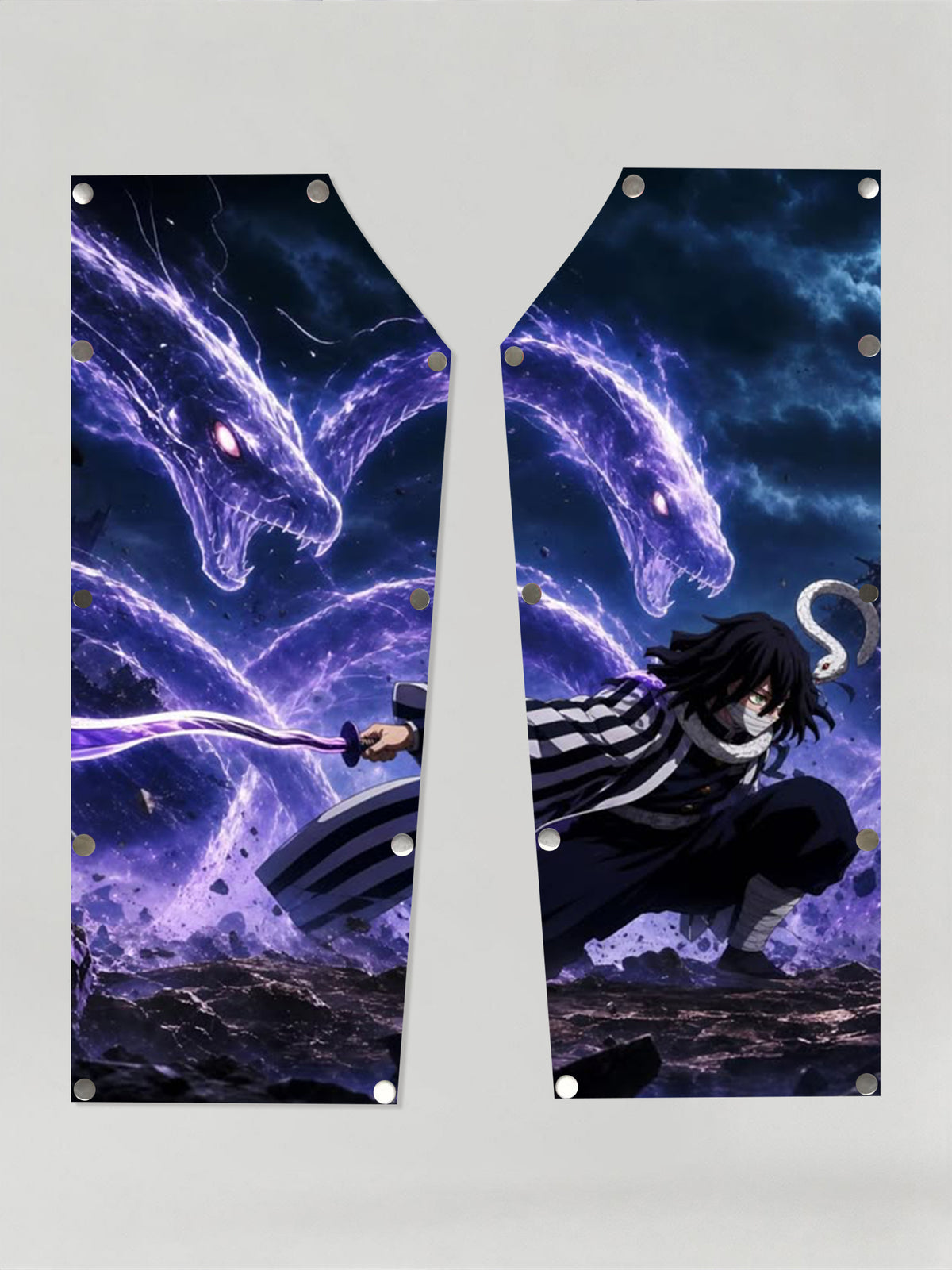 Anime Obanai Iguro Demon Slayer Patches