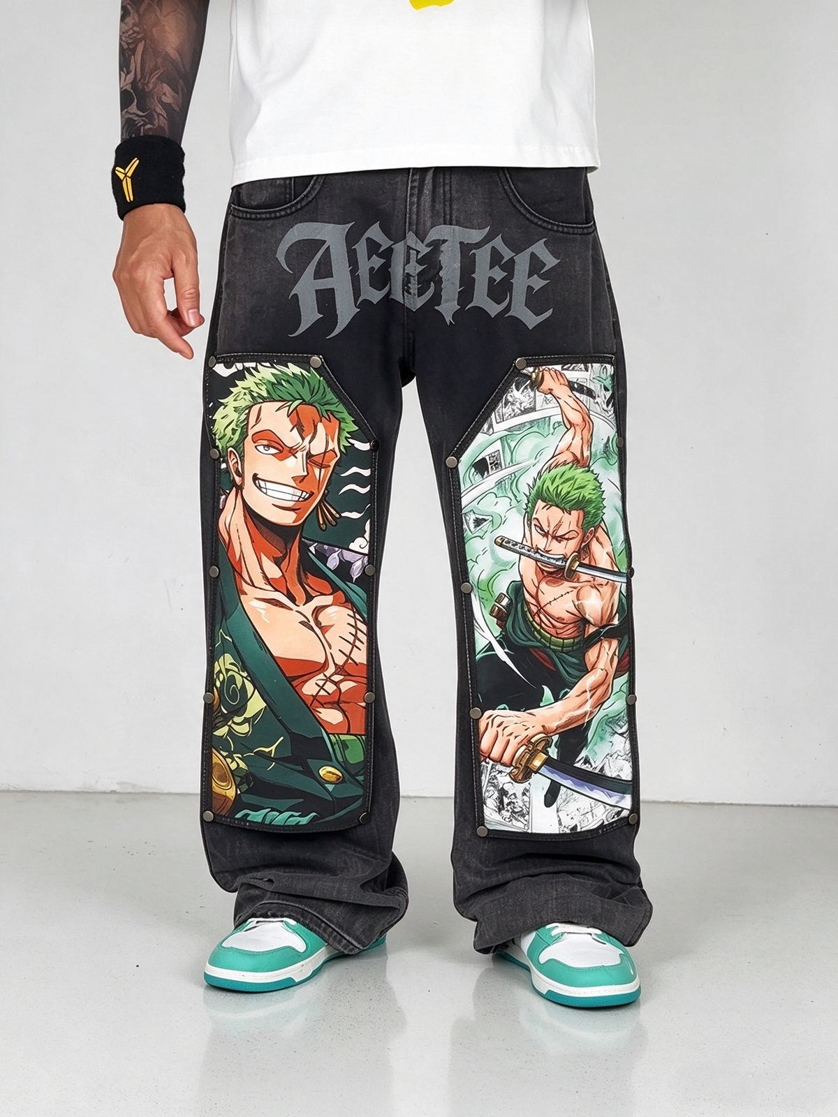 Roronoa Zoro snap-on patch Denim