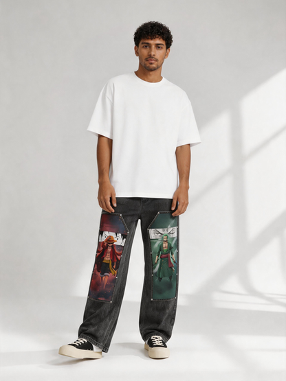 D. Luffy & Zoro Denim Jeans